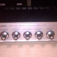 realistic mpa-20 solid state pa amplifier-внос швеицария, снимка 3 - Ресийвъри, усилватели, смесителни пултове - 19129150
