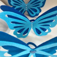 Ръчно изработена покана пеперуда от филц, снимка 7 - Други - 14911192