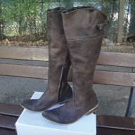 Маркови кафяви кожени дамски ботуши "Indigo Sport", естествена кожа, чизми, боти, зимни обувки, снимка 6 - Дамски ботуши - 15882482