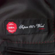 Черно раирано мъжко сако Зара, снимка 6 - Сака - 11657251