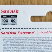 Карта памет SanDisk Extreme MicroSDHC 32 GB UHS-I V30 A1 4K UHD 100 MB/s , снимка 3 - Карти памет - 20125181
