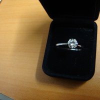 Дамски пръстен с диамант, снимка 4 - Пръстени - 19789082