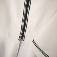НАМАЛЕНИЕ!!! Спортно елегантно сако пеплум, блейзер с цип, бяло и черно, снимка 3 - Сака - 23880825