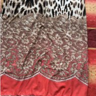 Тигрова рокля с цвят диня, снимка 4 - Рокли - 13735838