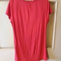 Дам.тениска-"BLENDY"-slim fit-/памук/-червена. Закупена от Италия., снимка 2 - Тениски - 21963268