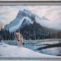 Вълк, картина за ловци, снимка 1 - Картини - 25163509