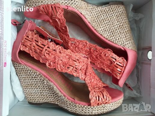 Нови Дамски сандали на платформа № 38, снимка 1