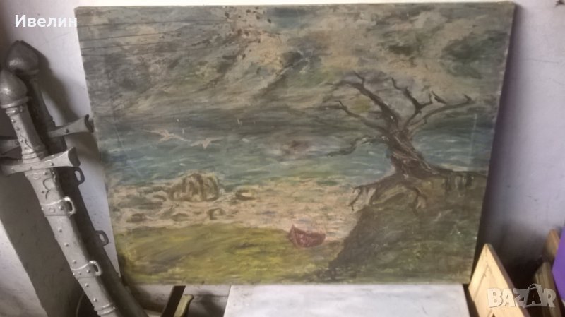 стара картина-пейзаж, снимка 1