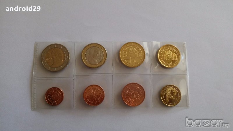 Австрия Евро Монети - пълен сет 2002 г., снимка 1