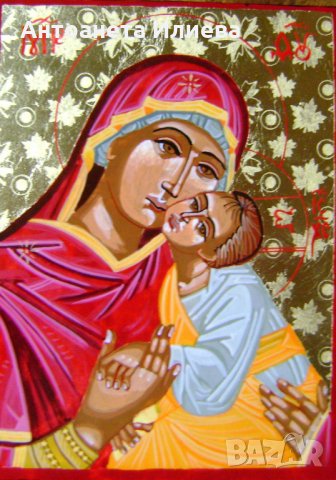 Икона Св. Богородица -Умиление, снимка 1 - Икони - 25084748