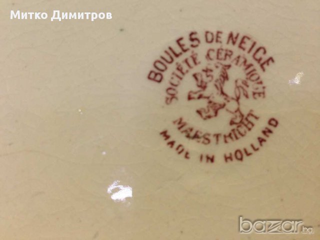 Леген и кана за миене Societe Ceramique Maestricht 1836-1969, снимка 5 - Антикварни и старинни предмети - 13474902