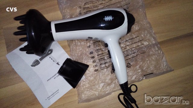Сешоар с дифузер 2200W, 2 скорости, 3 степени на темп. - нови, немски! , снимка 10 - Сешоари - 19259436