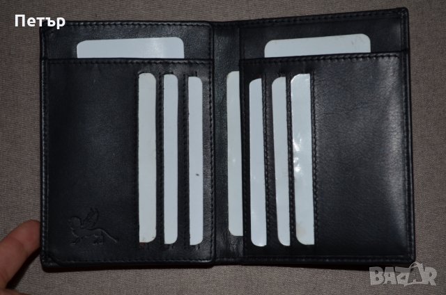 "Mano 1919" Linea M15808 черен вертикален портфейл до 11 карти, снимка 5 - Портфейли, портмонета - 23113478