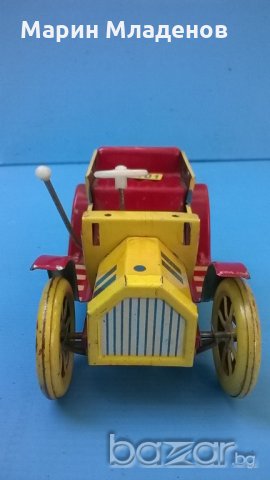 стара механична играчка-количка, снимка 2 - Колекции - 18638188