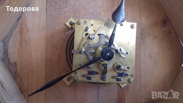 Старинен стенен механичен часовник, снимка 5 - Антикварни и старинни предмети - 22832489