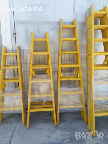 Дървена двойна стълба, 222 см, Усилена, снимка 3 - Други инструменти - 25645301