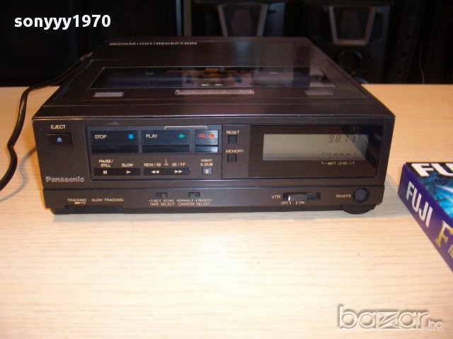 panasonic nv-180 portable cassette recorder-vhs-внос швеицария, снимка 2 - Плейъри, домашно кино, прожектори - 12095695