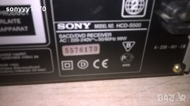 sony hcd-s500 dvd receiver-внос швеицария, снимка 15 - Ресийвъри, усилватели, смесителни пултове - 22899968