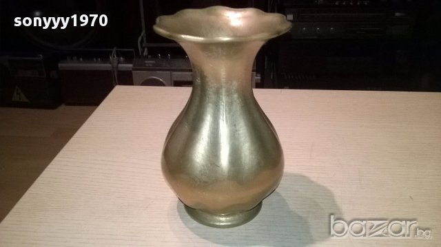 Massiv messing-ваза-18/12см-внос швеицария, снимка 10 - Колекции - 15443675
