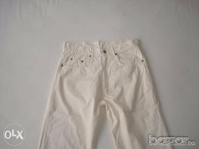 Марков мъжки бял панталон, 32  , снимка 2 - Панталони - 16371792