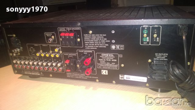 onkyo tx-sv 525r audio video control tuner amplifier-300watts-внос швеицария, снимка 16 - Ресийвъри, усилватели, смесителни пултове - 8949386
