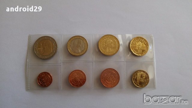 Австрия Евро Монети - пълен сет 2002 г., снимка 1 - Нумизматика и бонистика - 16905608