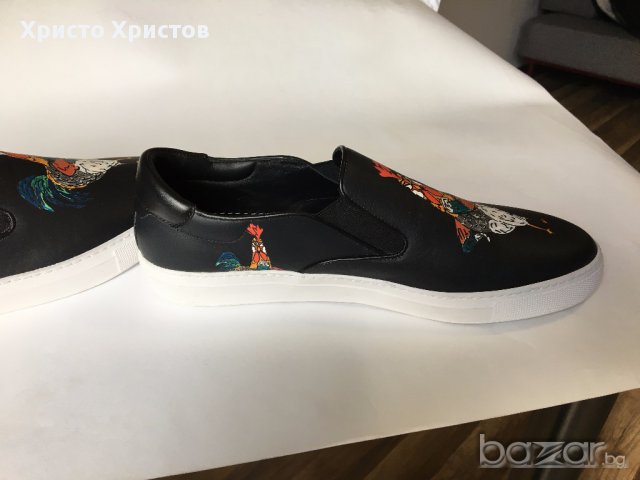 Кецове DOLCE&GABBANA SLIP ON LONDON SNEAKERS IN PRINTED LEATHER, снимка 8 - Маратонки - 17886128