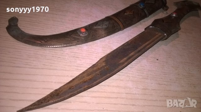 ориенталска кама-нож-38х5см-внос франция, снимка 7 - Колекции - 26185429