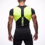 Маркови тениски за фитнес Gym Aesthetics Черно със Зелено, снимка 3