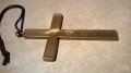 готин алуминиев кръст с въже за носене-23х13см-внос франция, снимка 5