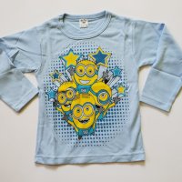 Синя блузка Миньоните - 110 см, снимка 1 - Детски Блузи и туники - 11826704