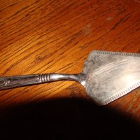 Английска посребрена шпатула , снимка 1 - Антикварни и старинни предмети - 20599139