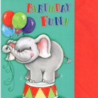 Картичка с животинче за Рожден ден с плик (различни цветове), снимка 2 - Други - 22686776
