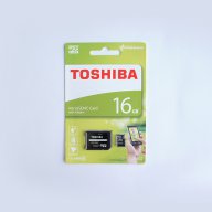 MicroSD карта памет клас 4 TOSHIBA с адаптер 16GB, снимка 1 - Кабели и адаптери - 17440335