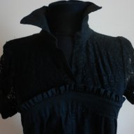 Черна рокля памук и дантела , снимка 7 - Рокли - 17063517