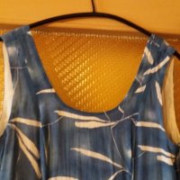 Дам.рокля-"Evelin Brandt"-/вискоза/-цвят-синя+бяло. Закупена от Германия., снимка 4 - Рокли - 22028691