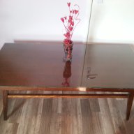 Холна дървена маса със стъкло, снимка 3 - Маси - 15650953