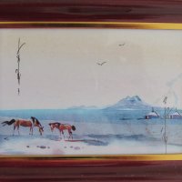 Серия малки традиционни картини живопис в рамка- Монголия, снимка 1 - Други ценни предмети - 25853564