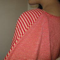 Блуза в червено/златно райе, снимка 5 - Блузи с дълъг ръкав и пуловери - 10589386