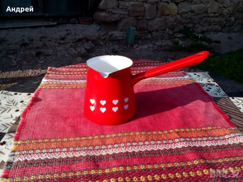 Старо емайлирано джезве #4, снимка 1