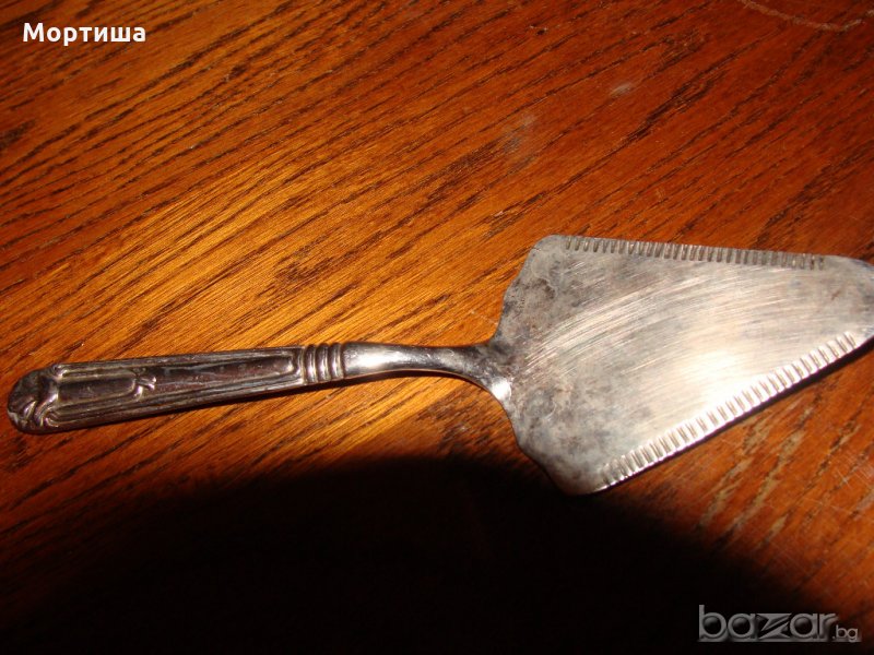 Английска посребрена шпатула , снимка 1