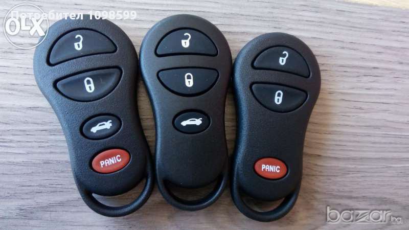Кутийка, Гумени бутони за дистанционно Chrysler Voyager, Jeep Cherokee , снимка 1
