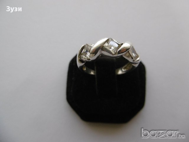 ''ТОКАШ'' Сребърен дамски  пръстен с цирконий  - сребро 925 