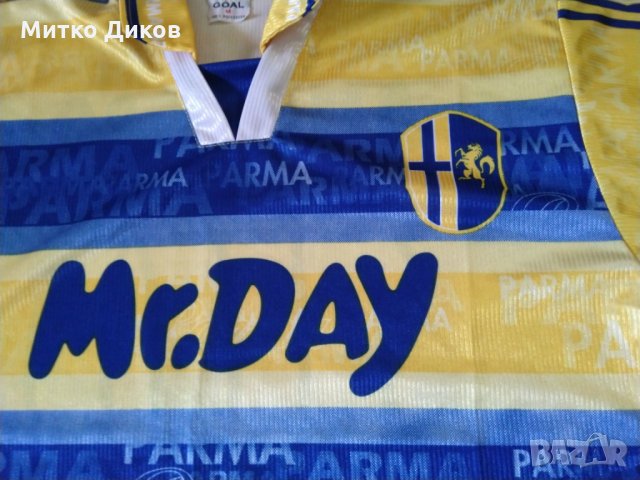 Парма тениска 2000-01 фенска на Гол №10Аморозо размер С, снимка 2 - Футбол - 25091908