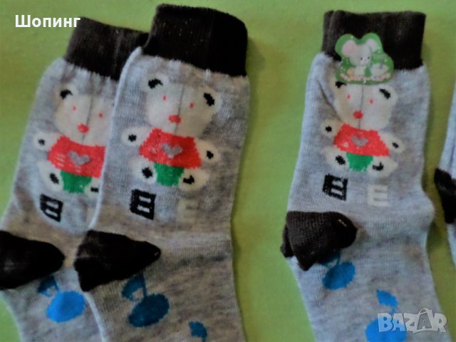 7 чифта детски памучни чорапи - размер 16/22, снимка 3 - Чорапи - 24361272