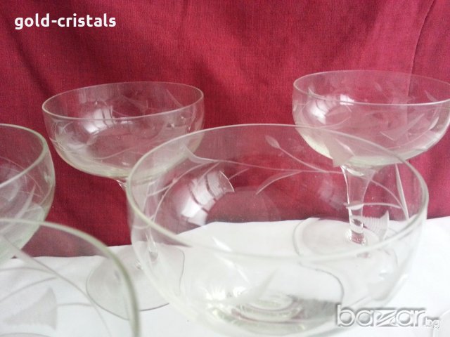  стъклени чаши гравирани , снимка 15 - Антикварни и старинни предмети - 20390027