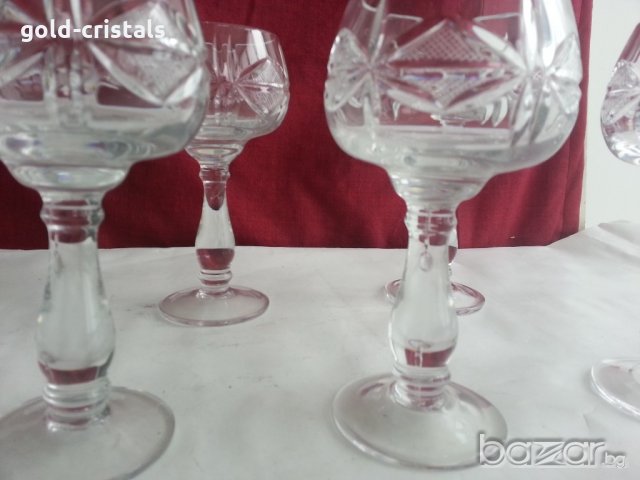 кристални чаши Моника ромб, снимка 13 - Антикварни и старинни предмети - 20839863