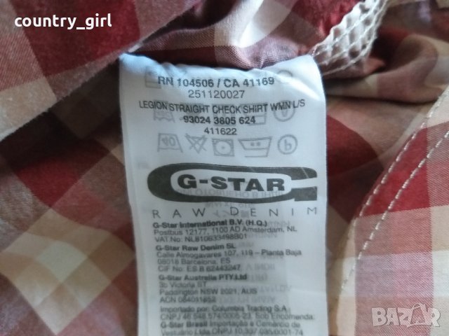 g-star legion straight check shirt - страхотна дамска риза, снимка 7 - Ризи - 26080165
