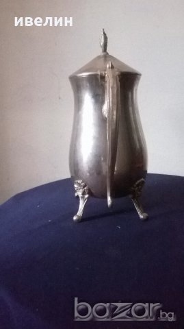 посребрена метална кана, снимка 2 - Антикварни и старинни предмети - 20340305