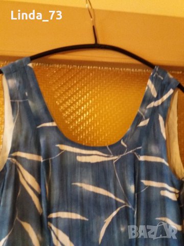 Дам.рокля-"Evelin Brandt"-/вискоза/-цвят-синя+бяло. Закупена от Германия., снимка 4 - Рокли - 22028691